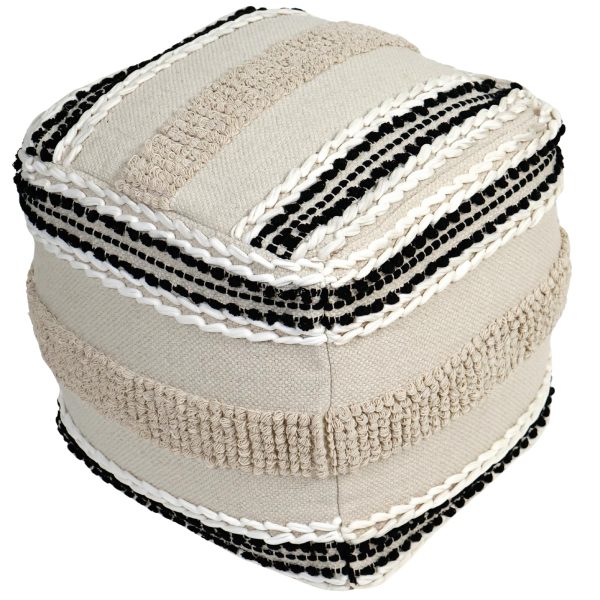 Unstuffed Pouf Ottoman Cover, 18x18x18 inch  X003TRZMMX